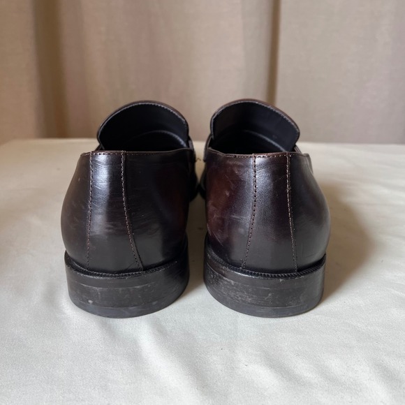 To Boot New York Penny Loafers Brown Burnished Leather Italy 10.5 D - Picture 5 of 7